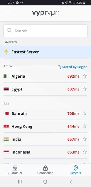 VyprVPN Servers